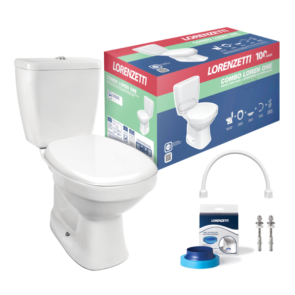 KIT BACIA SANIT C/CX ACOP ONE LORENZETTI